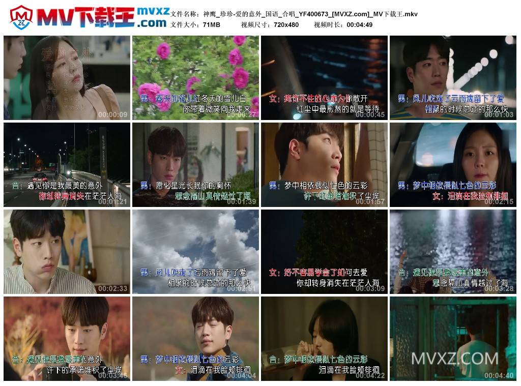 神鹰_珍珍-爱的意外_国语_合唱_YF400673